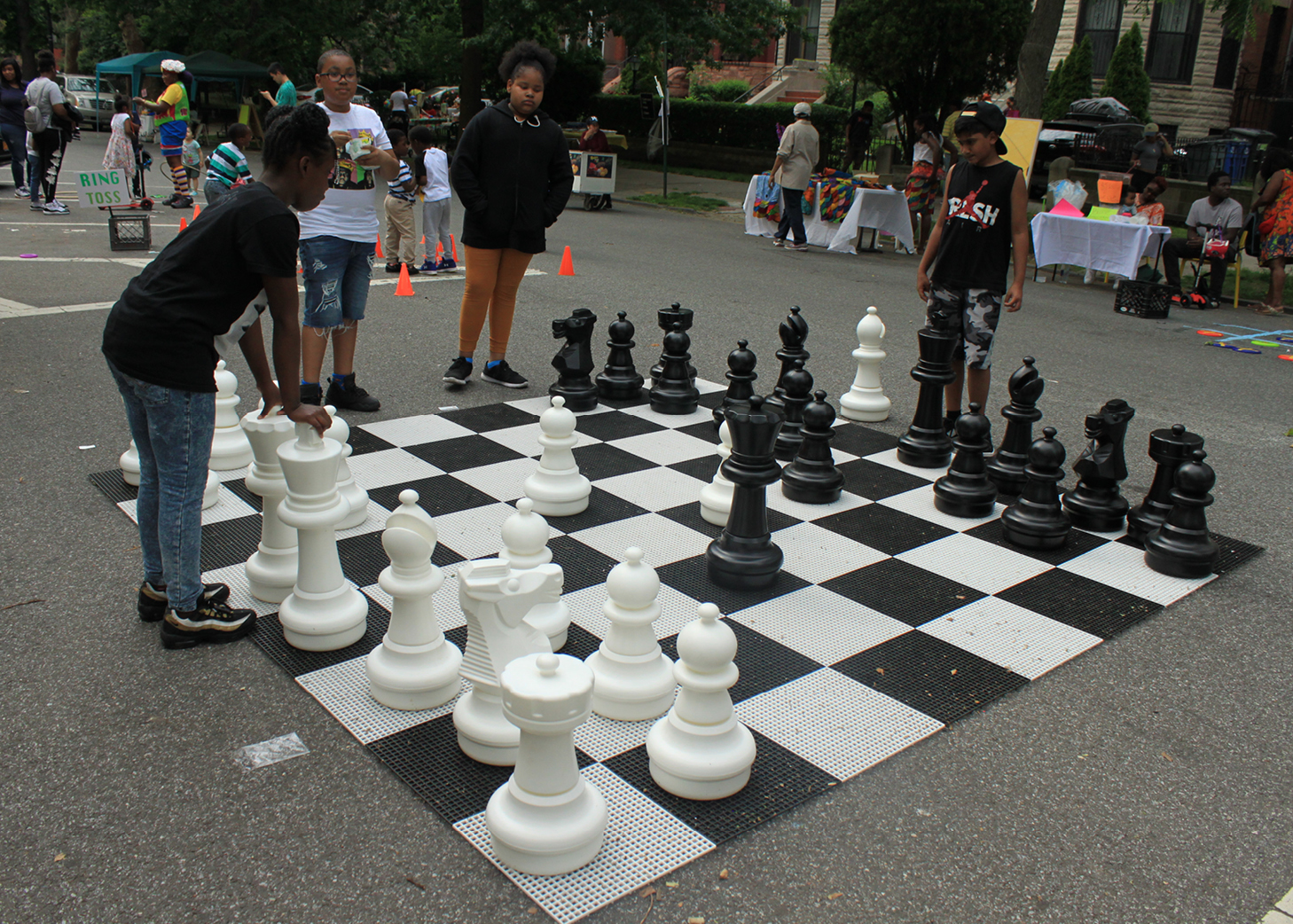 Giant outdoor chess set